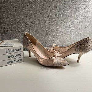Kate Spade Pink Lace Heels (8)